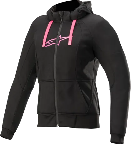 Women's moto sweatshirt ALPINESTARS Stella Chrome Sport Hoodie BLACK/PINK