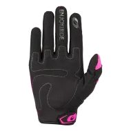 Mănuși motocross damă O'NEAL ELEMENT RACEWEAR BLACK/PINK V.24
