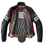 Geacă motocicletă damă din piele SPIDI VINTAGE Ice/Black