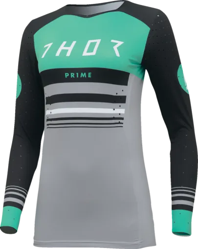 Дамско мотокрос джърси THOR PRIME BLAZE BLACK/TEAL