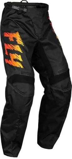 FLY RACING F-16 Riding Motocross Breeches for Kids - Black/Yellow/Orange