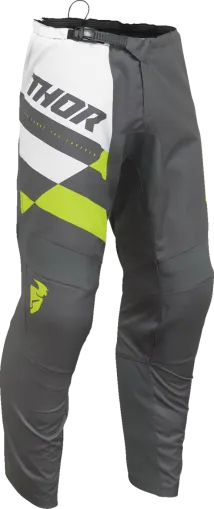 Children's motocross breeches THOR YOUTH SECTOR CHECKER GRAY/ACID