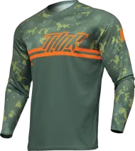 Children's motocross jersey THOR YOUTH SECTOR DIGI GREEN/ORANGE