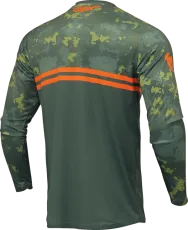Children's motocross jersey THOR YOUTH SECTOR DIGI GREEN/ORANGE