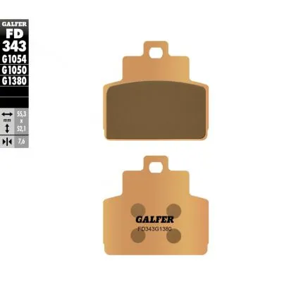 Rear motorcycle pads Galfer SINTERED SCOOTER COMPOUND FD343G1380