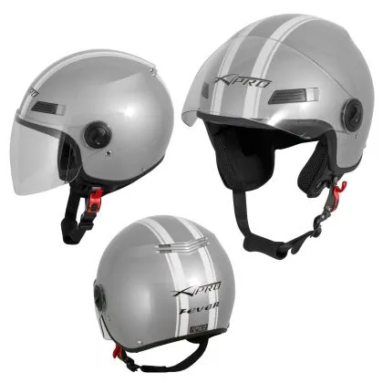FEVER SILVER scooter helmet