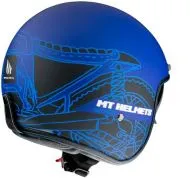 SCOOTER HELMET MT LE MANS 2 CAFE RACER MATT BLUE