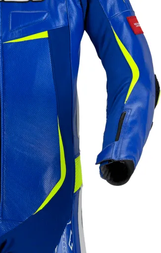 Δερμάτινο μηχανισμό moto με SPIDI TRACK REPLICA EVO BLUE/YELLOW camber