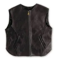 Vesta moto din piele A-PRO BLACK OUT