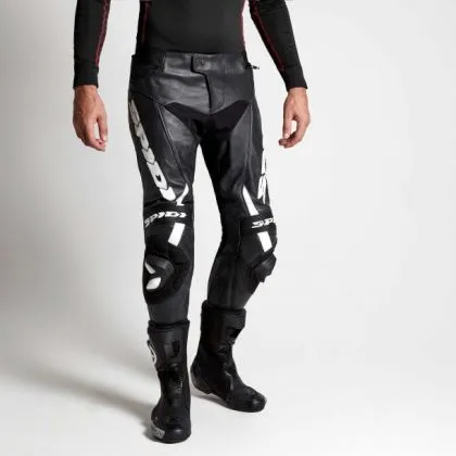 Pantaloni din piele SPIDI RR PRO WARRIOR NEGRU/ALB