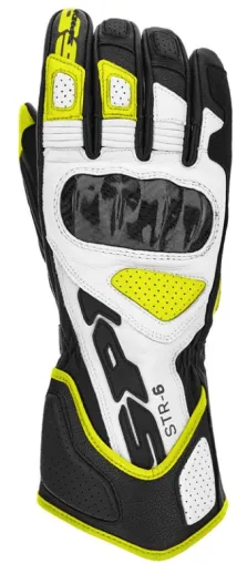 Δερμάτινα γάντια μοτοσυκλέτας SPIDI STR-6 Black/Fluo