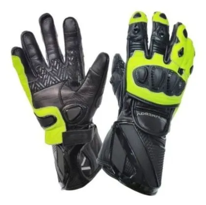 Leather gloves ADRENALINE LYNX SPORT BLACK/FLUO