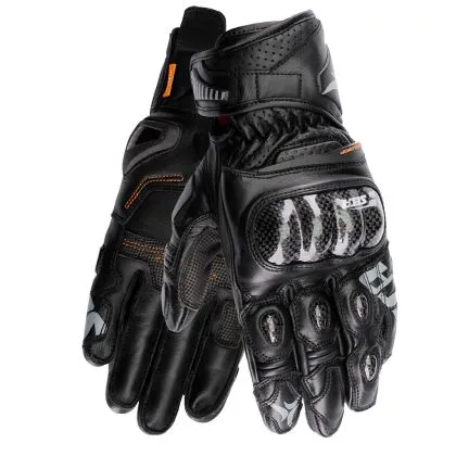 Leather gloves SECA TRACKDAY SHORT BLACK