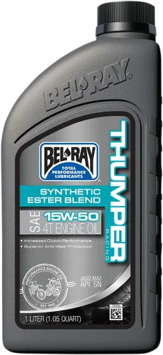 Масло BEL-RAY THUMPER RACING Synthetic Ester Blend T4 15W-50 1L