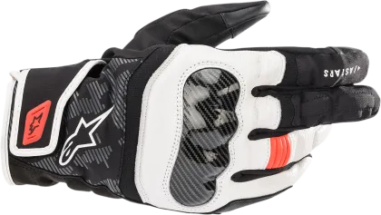 Γάντια μοτοσυκλέτας ALPINESTARS SMX-Z DRYSTAR Μαύρο/Άσπρο/Κόκκινο Fluo