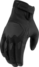 Motorcycle gloves ICON HOOLIGAN CE - BLACK
