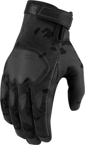 Moto gloves ICON HOOLIGAN CE - DARK CAMO
