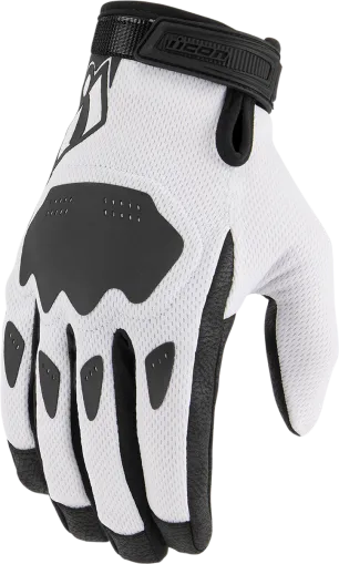 Γάντια μοτοσυκλέτας ICON HOOLIGAN CE - WHITE