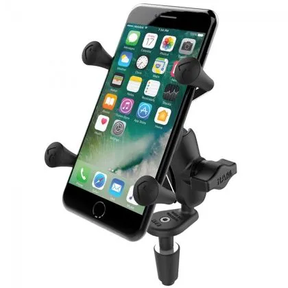 RAM-MOUNTS RAM-B-176-A-UN7 Motorcycle Phone Mount with Motorcycle Fork Base, Size B