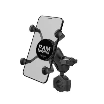 RAM-MOUNTS X-Grip Motorcycle Phone Mount RAM-B-408-75-1-A-UN7U with RAM Torque Base Railing Size B