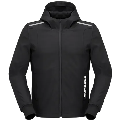 Motorcycle sweatshirt SPIDI HOODIE ARMOR LIGHT BLACK