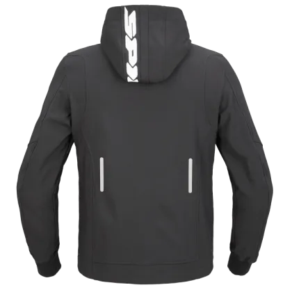Motorcycle sweatshirt SPIDI HOODIE ARMOR LIGHT BLACK