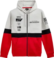 Φούτερ μοτοσικλέτας ALPINESTARS Position Zip Hoodie ΛΕΥΚΟ/ΚΟΚΚΙΝΟ/ΜΑΥΡΟ
