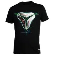 T-shirt μοτοσυκλέτας SECA GEO SIGN ΜΑΥΡΟ