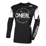 Motocross shirt O'NEAL ELEMENT BRAND V.23 BLACK/WHITE