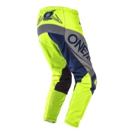 Pantaloni Motocross O'NEAL ELEMENT FACTOR GRI/ALBASTRU/GALBEN NEON
