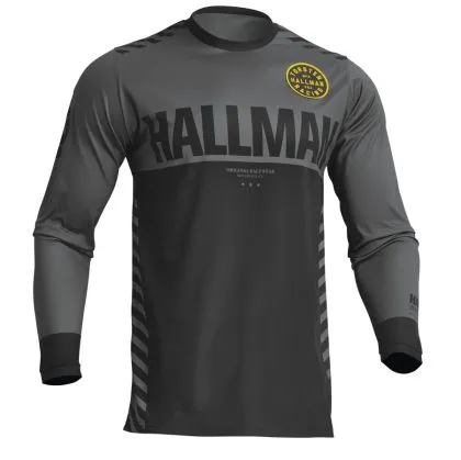 Motocross Jersey THOR HALLMAN DIFFER SLICE κάρβουνο/ΜΑΥΡΟ