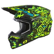 Κράνος Motocross O'NEAL 3SERIES ASSAULT BLACK/NEON YELLOW V.24