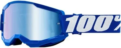 Motocross Goggles 100% STRATA2 BLUE-MIRROR BLUE