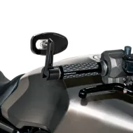 Motorcycle mirrors BARRACUDA SKIN-R/BAR END BLACK (PAIR)