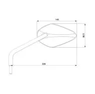 Motorcycle mirrors BARRACUDA X-VERSION