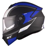 Open helmet MT GENESIS CAVE A7 MATT BLACK/WHITE/BLUE