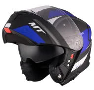 Отваряема каска MT GENESIS CAVE A7 MATT BLACK/WHITE/BLUE