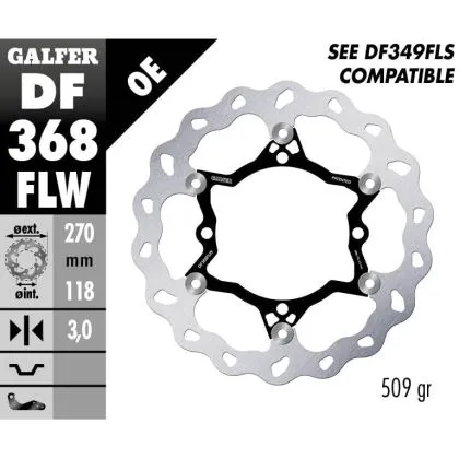 Disc frana fata flotant Galfer WAVE FLOTANT (C. STEEL) 270x3mm DF368FLW