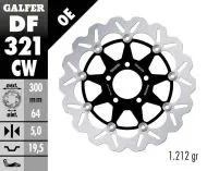 Disc frana fata flotant Galfer WAVE FLOTANT COMPLET (C. ALU.) 300x5mm DF321CW