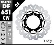 Disc frana fata flotant Galfer WAVE FLOTANT COMPLET (C. ALU.) 310x5mm DF651CW