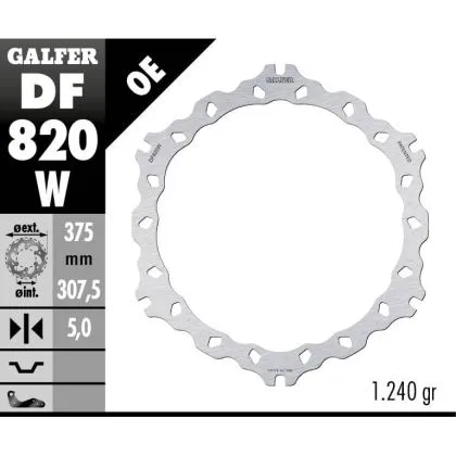 Disc frana fata Galfer WAVE FIXED 375x5mm DF820W