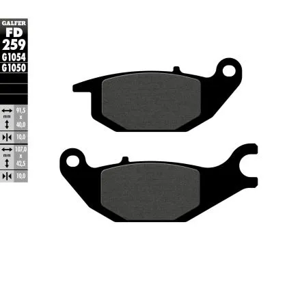 Μπροστινά/Πίσω Τακάκια Μοτοσικλέτας Galfer SEMI METAL FD259G1054