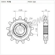 Front sprocket (pinion) TROFEO 367175Z13