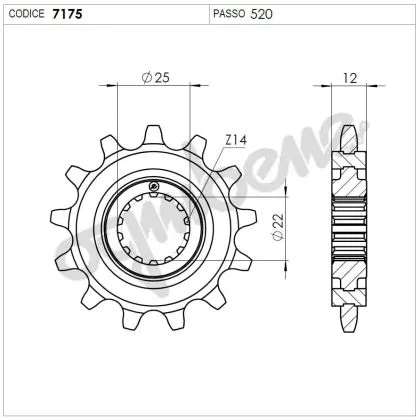 Front sprocket (pinion) TROFEO 367175Z13