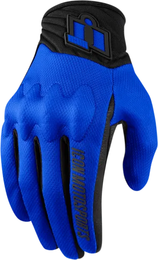 Textile motorcycle gloves ICON ANTHEM 2 - BLUE