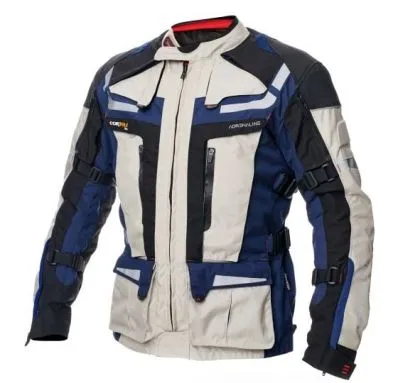 Textile motorcycle jacket ADRENALINE CAMELEON 2.0 BEIGE/NAVY