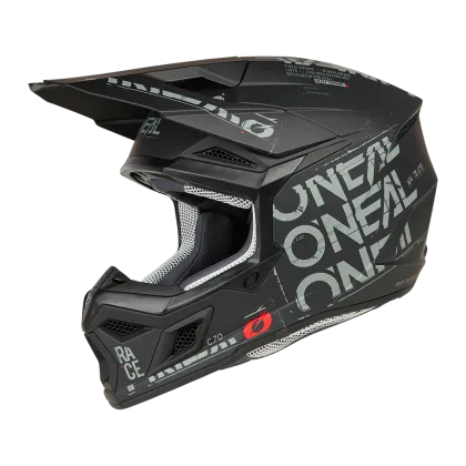 Мотокрос каска O'NEAL 3SERIES STATIC BLACK/GRAY V.25