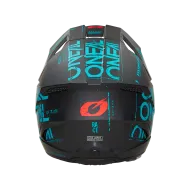 Motocross helmet O'NEAL 3SERIES STATIC BLACK/TEAL V.25