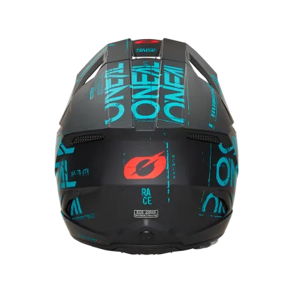 Motocross helmet O'NEAL 3SERIES STATIC BLACK/TEAL V.25