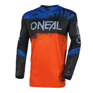 Motocross shirt O'NEAL ELEMENT SHOCKER BLACK/ORANGE V.25